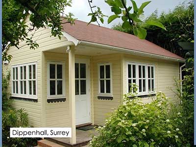 Picture of a garden room that we built in Dippenhall, Surrey