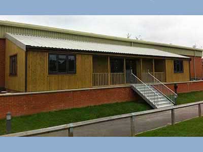 A picture of a Pavilion that we built for a local school here in Farnham, Surrey